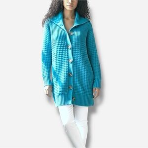 🌸New🌸 Moda International VS Tunic Sweater Size Xsmall Teal Blue NWT